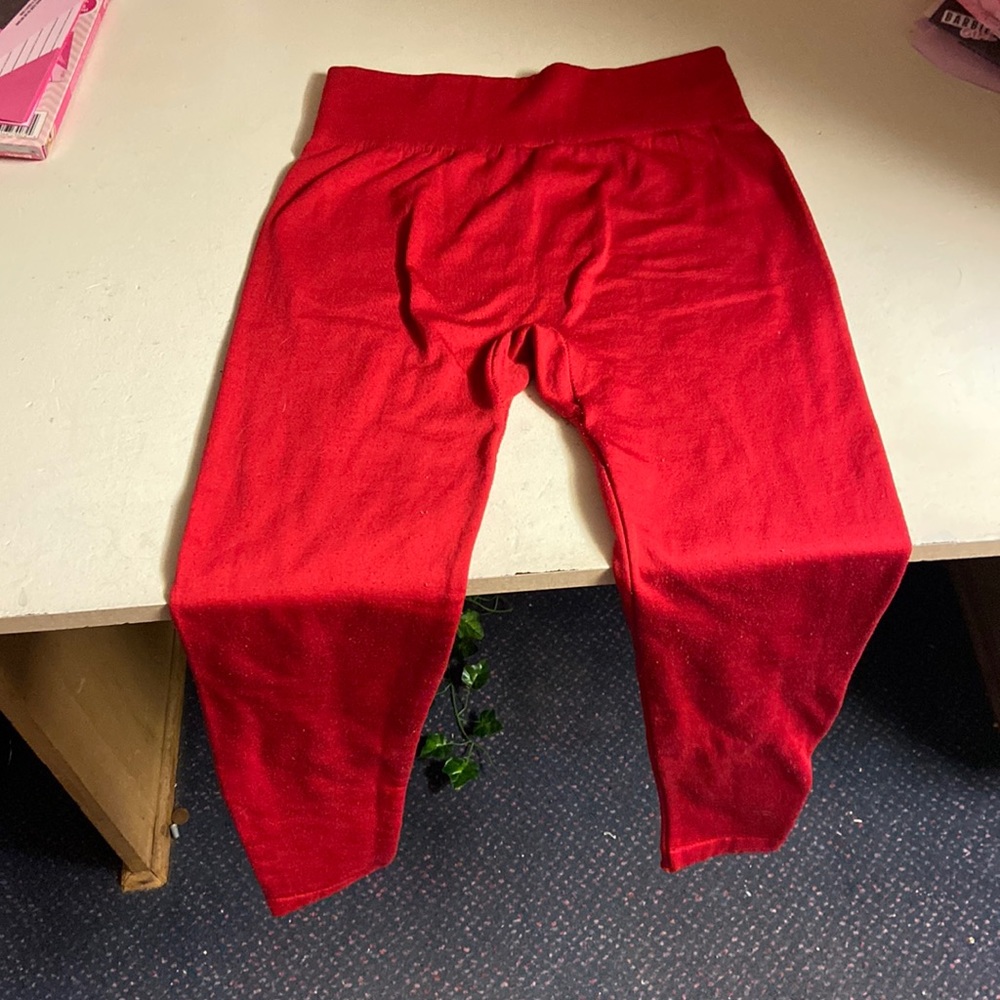 Red leggings